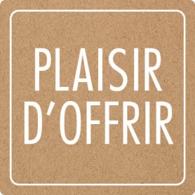Etiquettes carrées plaisir d'offrir emballage grossiste