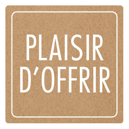 Etiquettes carrées plaisir d'offrir emballage grossiste