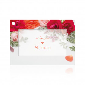 Carte et enveloppe fleur de fleur maman (x10) - Flora