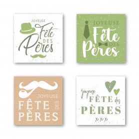 Etiquettes adhésives fêtes des pères - Renaud Distribution - Fournisseur fleuriste - Emballage fleuriste