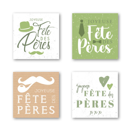 Etiquettes adhésives fêtes des pères - Renaud Distribution - Fournisseur fleuriste - Emballage fleuriste