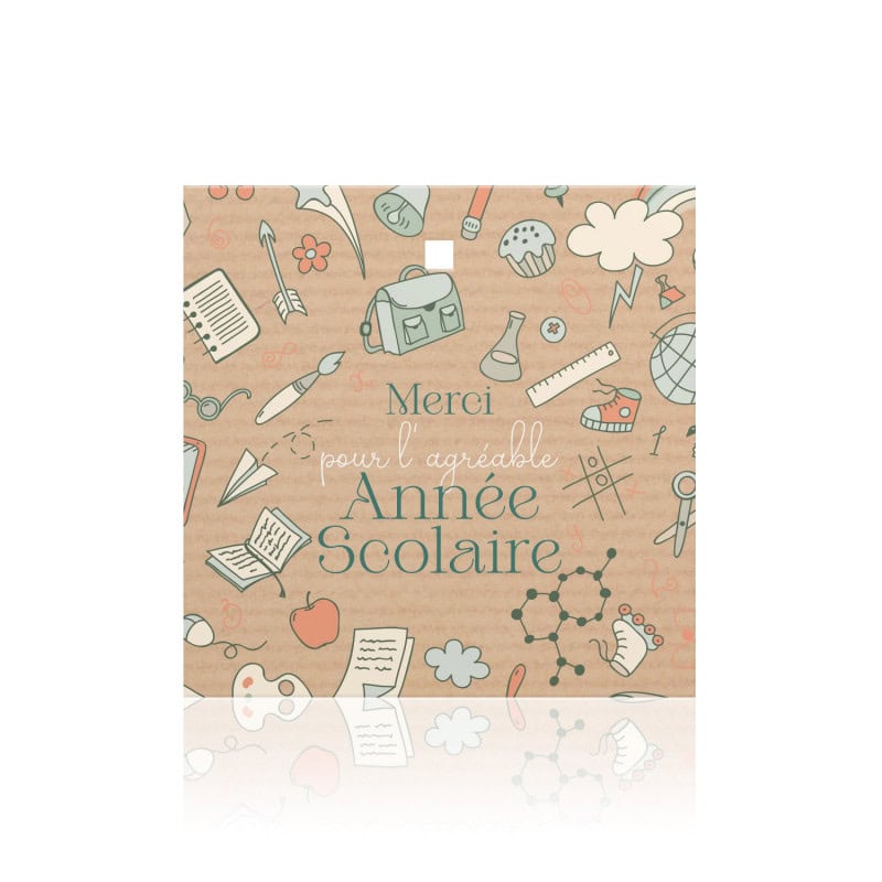 Carte beauté simple merci (x10) - Scoly Carte beauté simple merci (x10) - Scoly