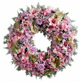 Paquet de 2 couronnes 30cm Oasis mouillables Idéal mousse florale