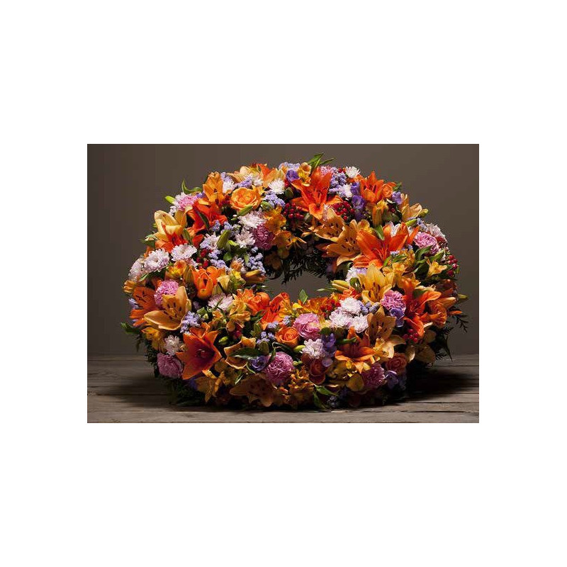 Paquet de 2 couronnes 70cm mouillables Idéal mousse florale grossiste