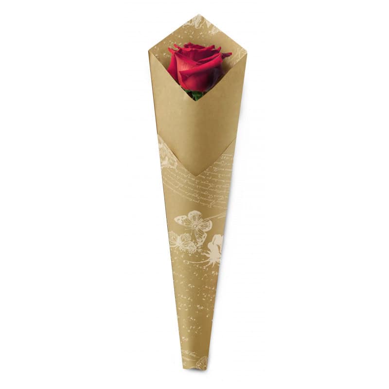 Etui à rose kraft emballage saint valentin grossiste fleuriste