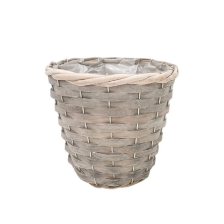 Cache pot rond tressé contenant osier grossiste fleuriste