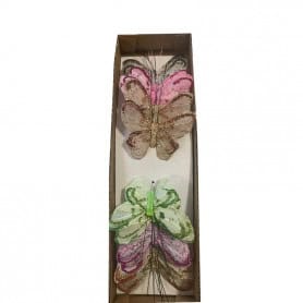 12 papillons à piquer - Grossiste fleuriste tendance déco design