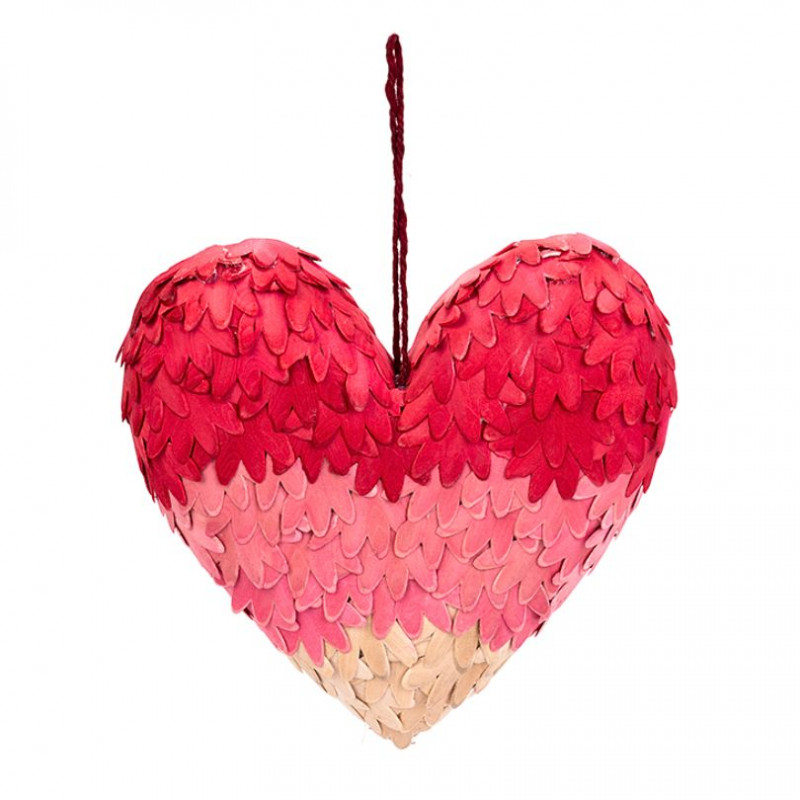 Coeur plumes 3 couleurs saint valentin décoration grossiste