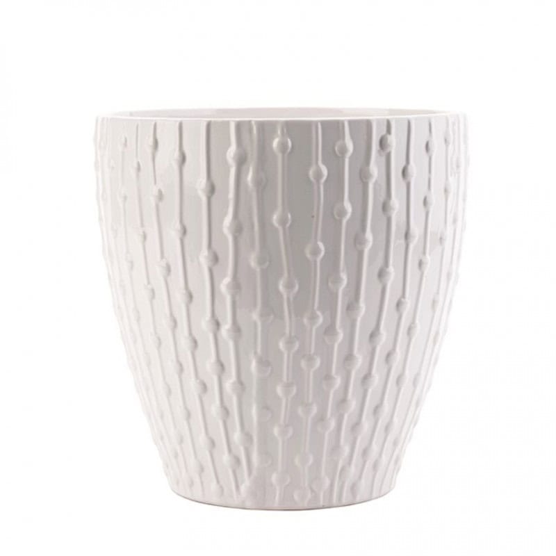 Pot en céramique relief 2 tailles - Leone