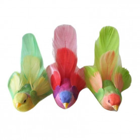 Oiseaux sur pics multicolore accessoires décoration grossiste