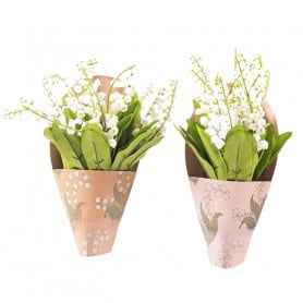 Cache pot kraft muguet emballage equinoxe grossiste