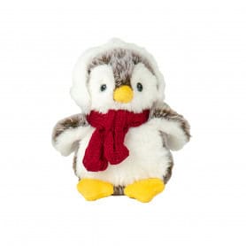 Pingouin capuche et écharpe noël peluche décoration grossiste