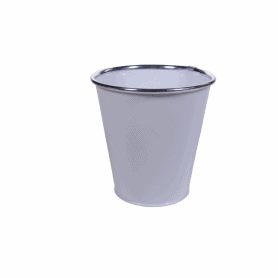 Cache-pot zinc avec bague Helon - Grossiste Renaud fleuriste décoration