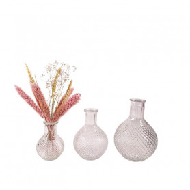 Vase bouteille contenant verrerie Cross événementielle