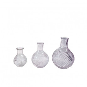 Vase bouteille contenant verrerie Cross événementielle