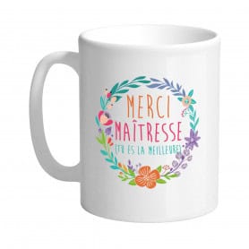 Mug merci maitresse cadeau décoration grossiste