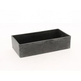 Plateau rectangle noir polypro contenant grossiste