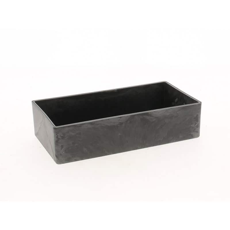 Plateau rectangle noir polypro contenant grossiste Plateau rectangle noir polypro contenant grossiste