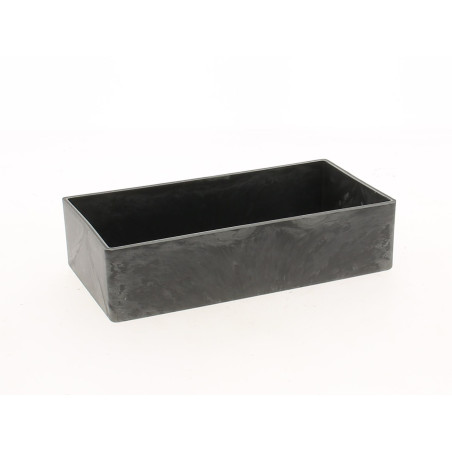 Plateau rectangle noir polypro contenant grossiste