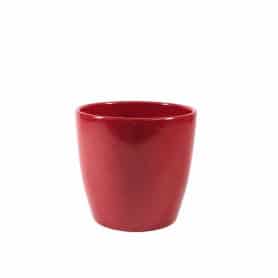 Pot céramique rouge contenant noël grossiste