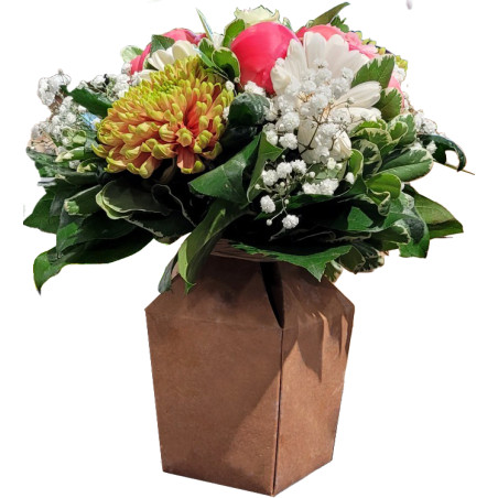 Vases kraft emballage fleuriste décoration