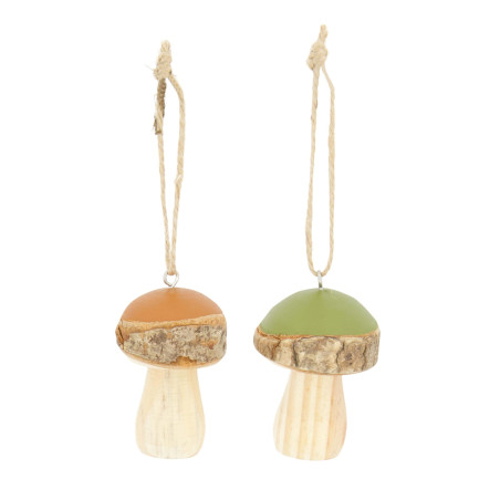 Suspension champignon bois H. 7.5cm - Chomipi