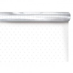 Papier polypro imprimé 35µ 0,80 x 120M Plumetis - Grossiste fleuriste