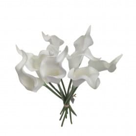 Calla mini blanc fleurs artificielles tergal grossiste