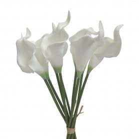 Calla mini blanc fleurs artificielles tergal grossiste