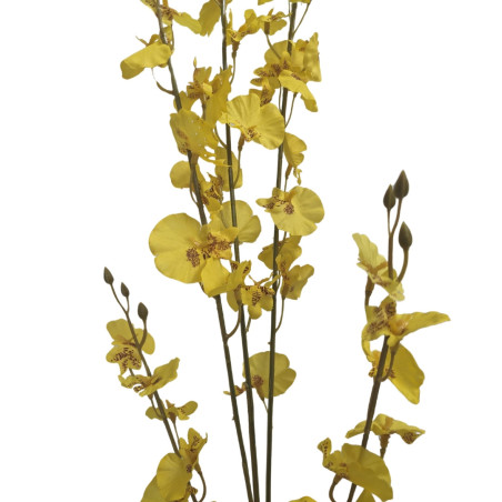 Oncidium jaune artificielle tergal fleuriste grossiste