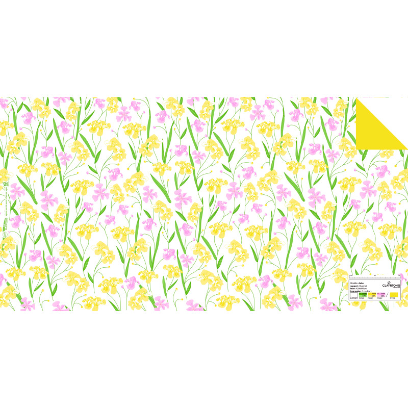 Papier duo mat fleurs emballage fleuriste grossiste