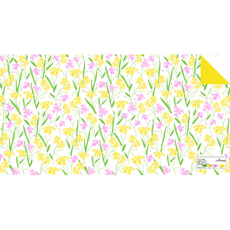 Papier duo mat fleurs emballage fleuriste grossiste