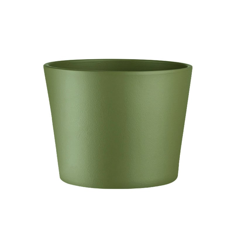 Cache-pot olive mat contentant grossiste fleuriste