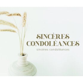 Paquet de 12 cartes doubles "sincère condoléances" - Vilani - Emballage - Carterie - Grossiste
