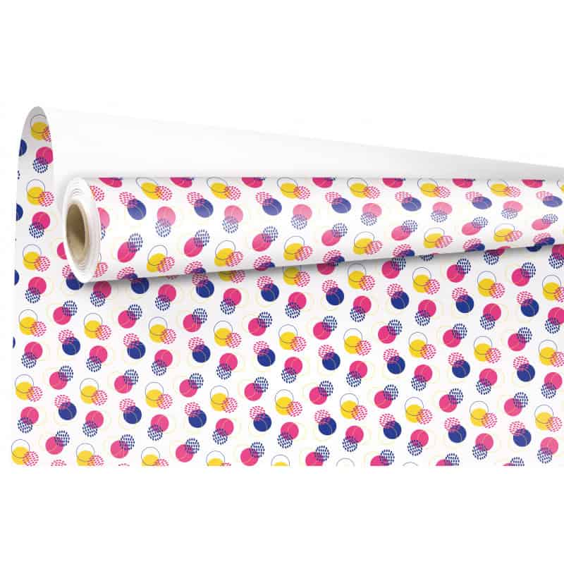 Rouleau de papier cadeau 0.70x50M - Dotty - Emballage - Grossiste Rouleau de papier cadeau 0.70x50M - Dotty - Emballage - Grossiste