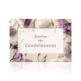 Paquet de 10 cartes sincères condoléances deuil emballage fleuriste