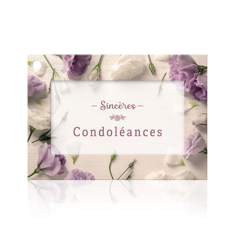 Paquet de 10 cartes sincères condoléances deuil emballage fleuriste Paquet de 10 cartes sincères condoléances deuil emballage fleuriste