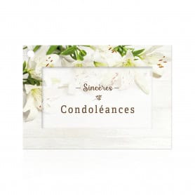 Paquet de 10 cartes enveloppes sincères condoléances deuil fleuriste