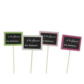 Paquet de 12 pics "cool maman" (assortiment 4 couleurs) - Mama - Grossiste