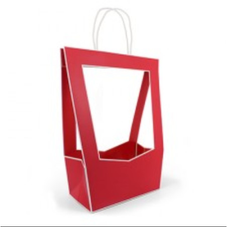 Sac médaillon gris emballage fleuriste grossiste