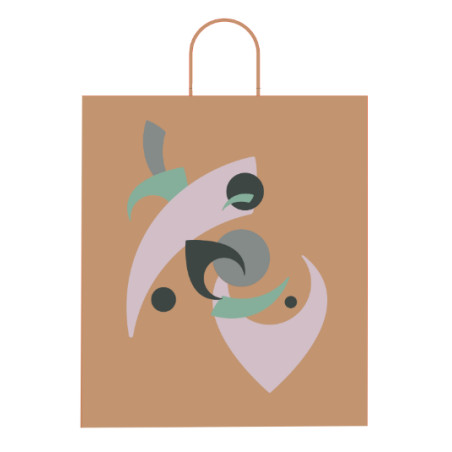 Sac kraft MAGASIN VERT 3 tailles - Emballage - Grossiste