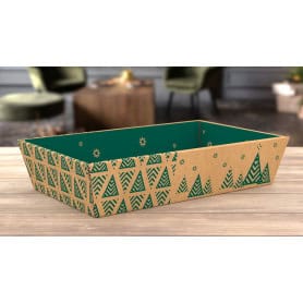 Barquette kraft vert 3 tailles - Esbo - Emballage - Grossiste