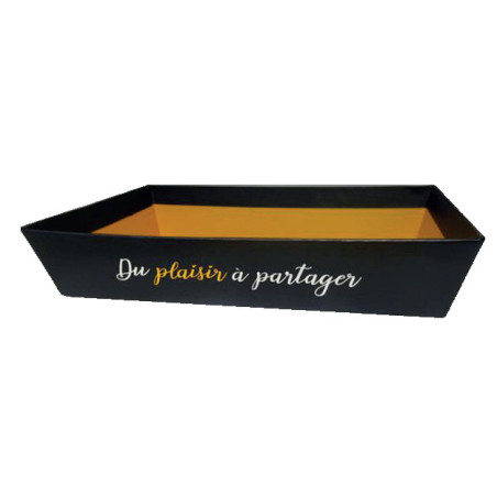 Barquette kraft "plaisir à partager" 2 tailles - Pirka - Emballage - Grossiste