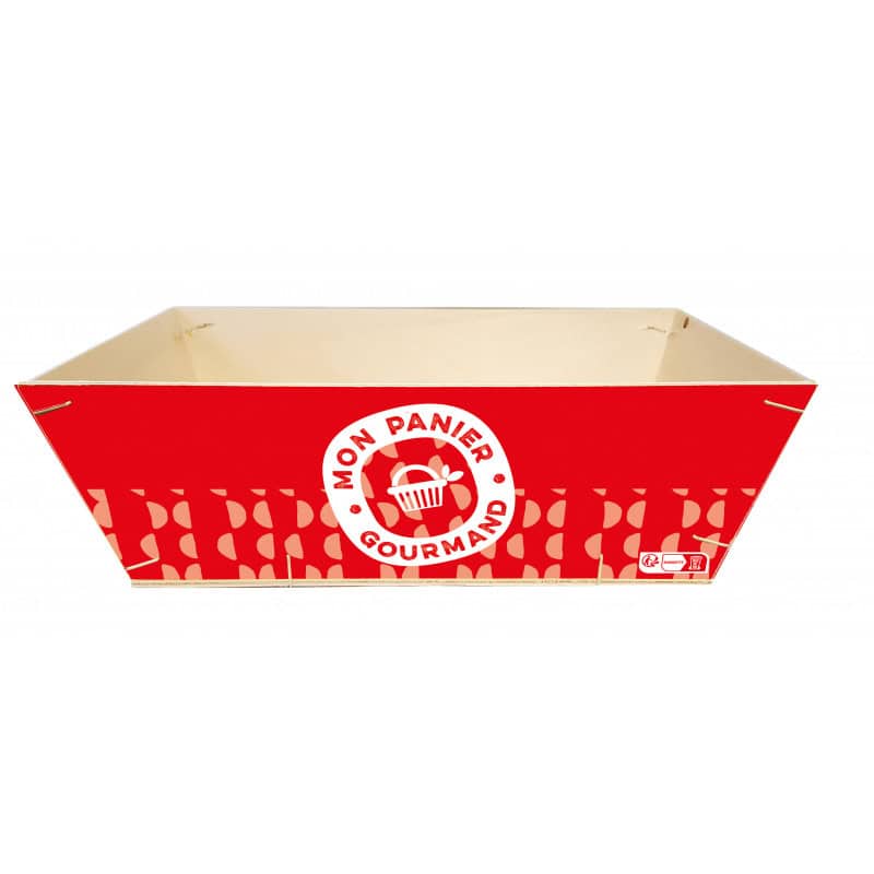 Barquette en bois "panier gourmand" - Ulea - Emballage - Grossiste Barquette en bois "panier gourmand" - Ulea - Emballage - Grossiste