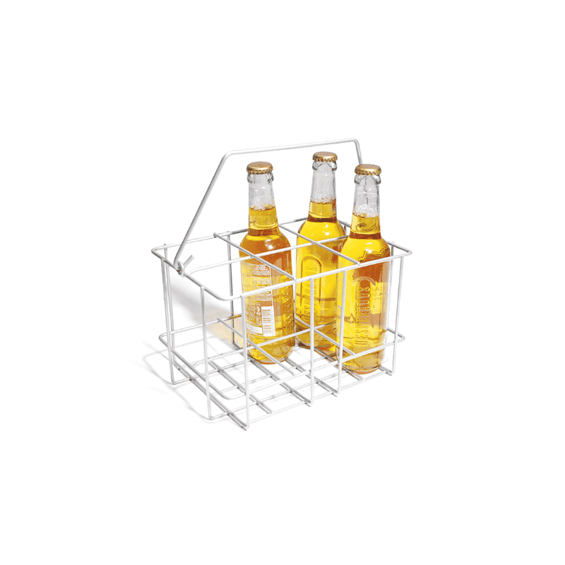 Porte 4 ou 6 bouteilles en métal blanc - Lahti - Transport - Grossiste Porte 4 ou 6 bouteilles en métal blanc - Lahti - Transport - Grossiste