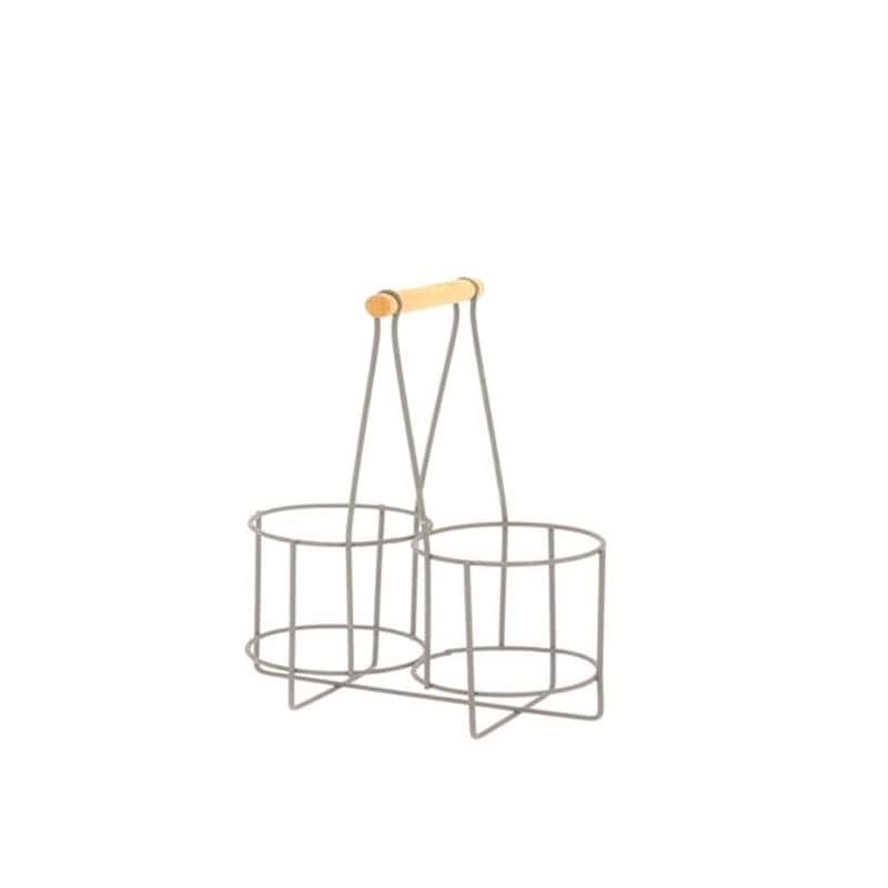 Porte 2 bouteilles en métal gris - Sata - Transport - Grossiste