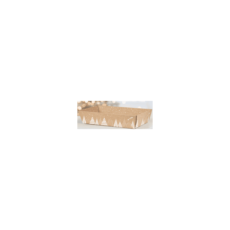 Barquette kraft sapin blanc 3 tailles - Kanti - Emballage - Grossiste Barquette kraft sapin blanc 3 tailles - Kanti - Emballage - Grossiste