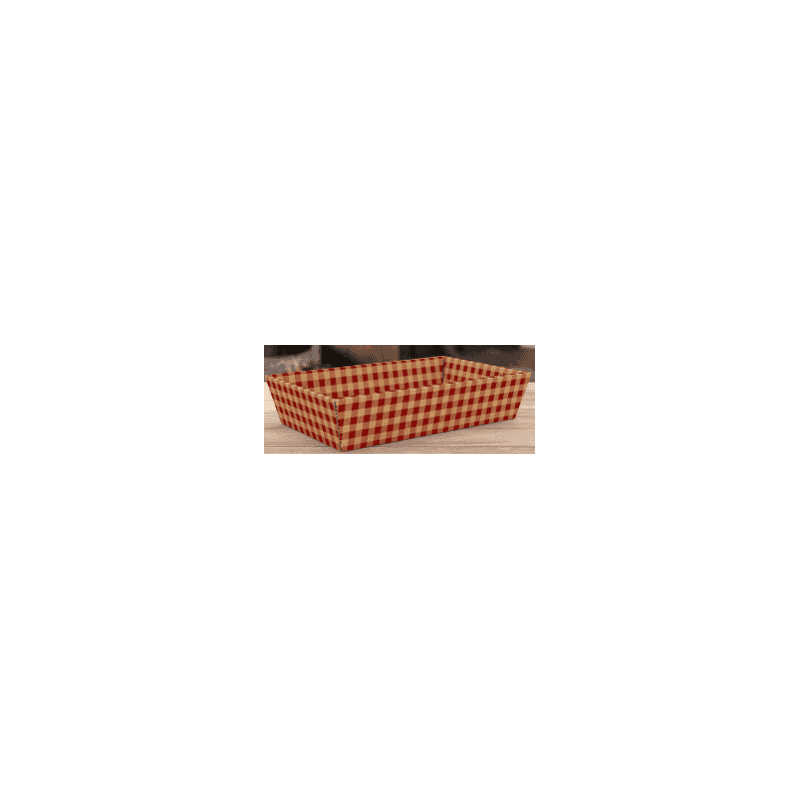 Barquette en carton effet nappe à carreaux 3 tailles - Picnic Barquette en carton effet nappe à carreaux 3 tailles - Picnic