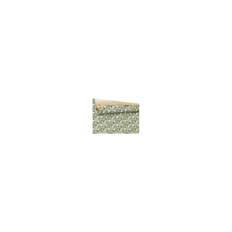 Rouleau de papier cadeau 0.70x50M - Eucalyptus - Emballage - Grossiste