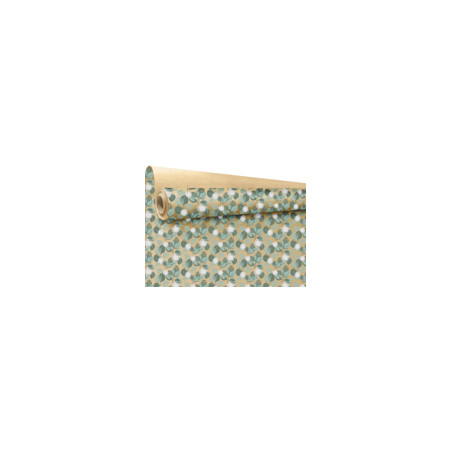 Rouleau de papier cadeau 0.70x50M - Eucalyptus - Emballage - Grossiste